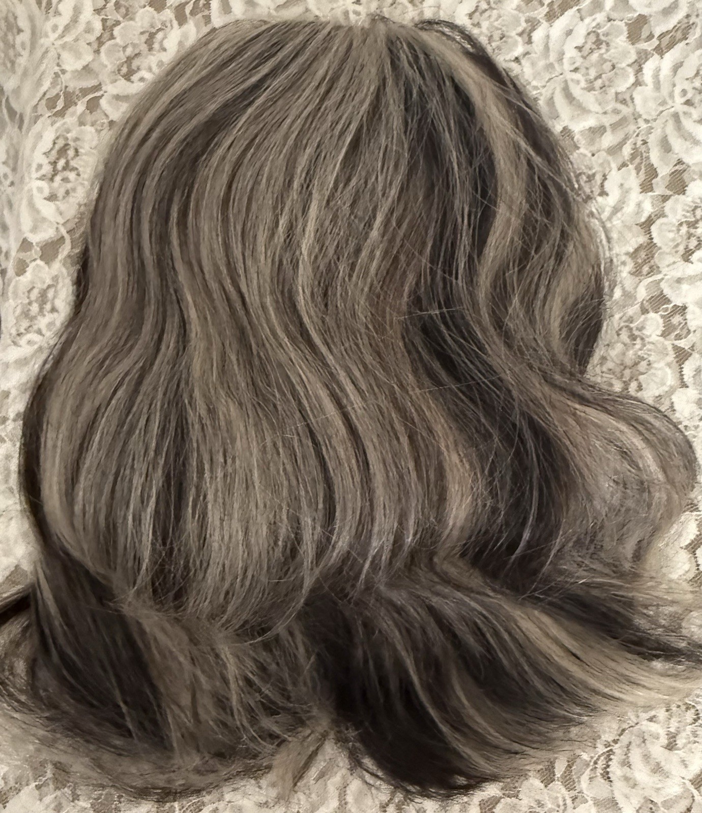 Goddess Brand 12″ Human Hair Wig Fall “Spanish Hair” Color NL 1B/1F