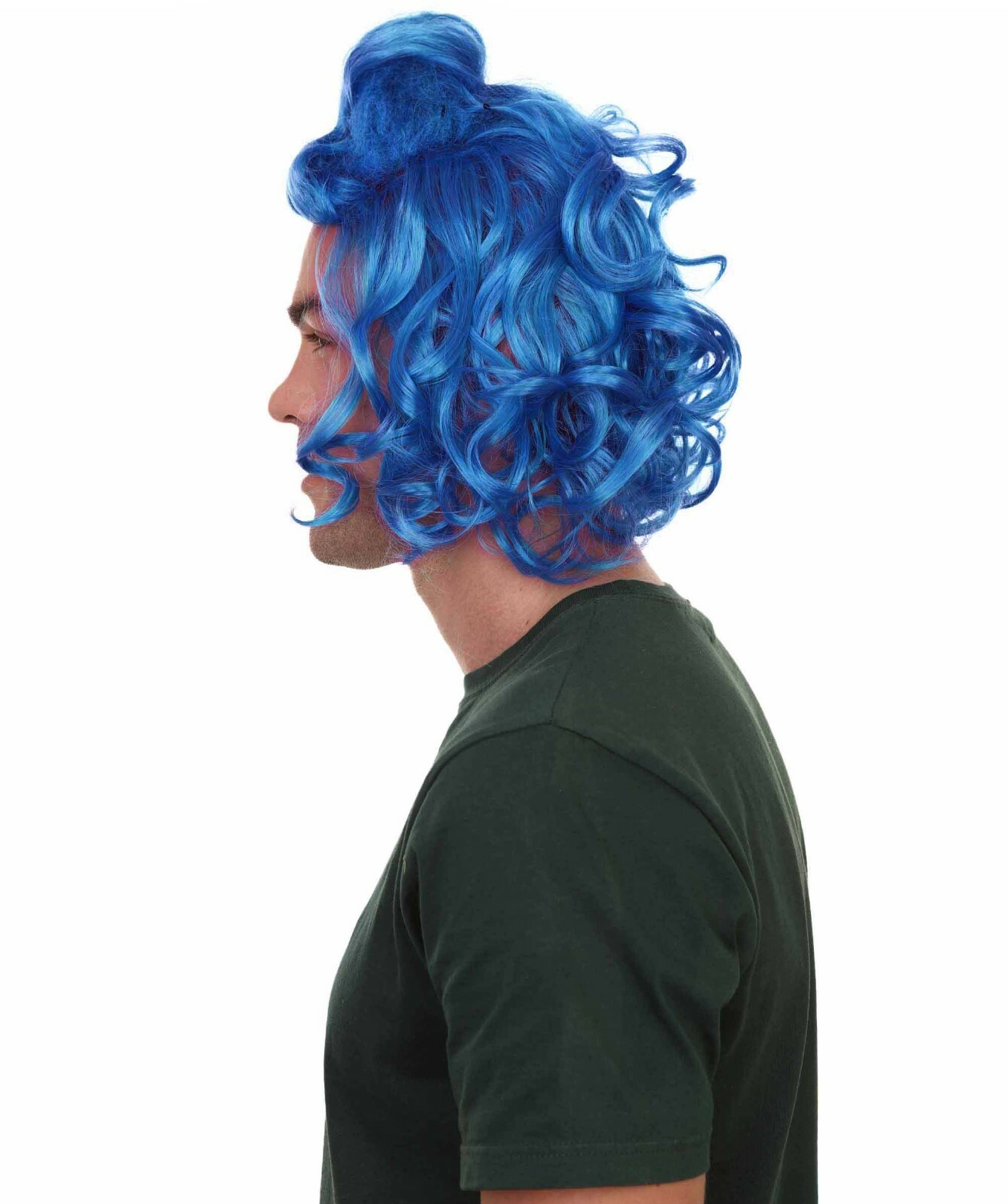 Blue Mens Wig | Cosplay Halloween Wig | Premium Breathable Capless Cap HM-294