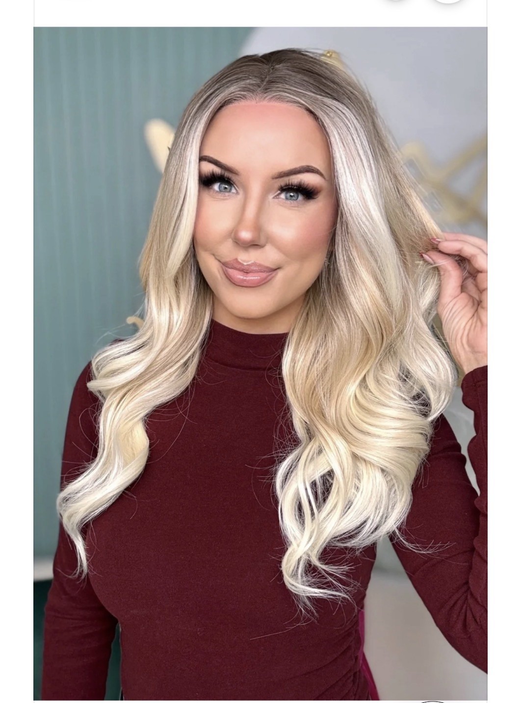 Lace Front Free Part Chelsey Smith Heat Safe Wig Rooted Blonde Long Wavy