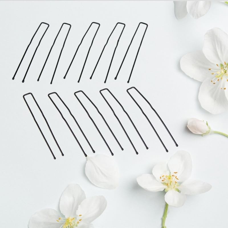 Brown Metal Bobby Ballet Styling Pins for Women – 30 Pieces U-Shaped Hair Pins