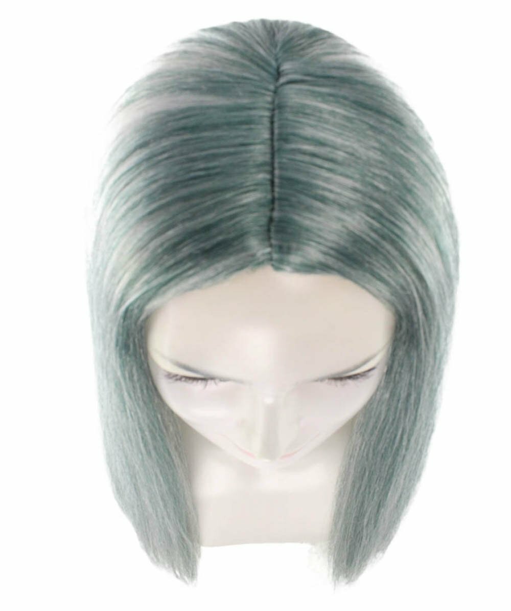 Grey Horror Zombie Wig for Women – Halloween Cosplay Hairpiece with Capless Cap