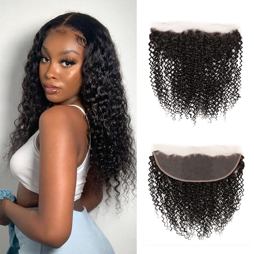 13×4 Lace Frontal Closure Kinky Curly Lace Frontal Closure 8 Inch Unprocessed…