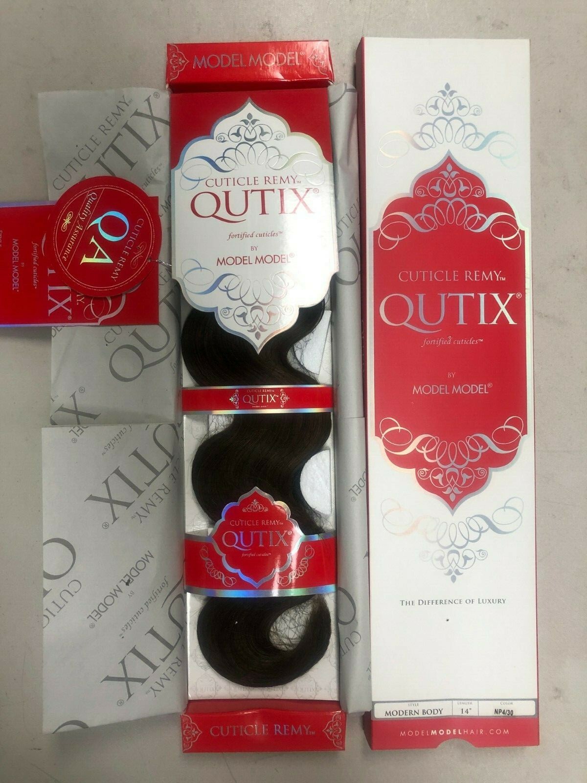 Model Model Cuticle Remy Qutix 100% Human Hair Remi Yaky [MODERN BODY WAVE]