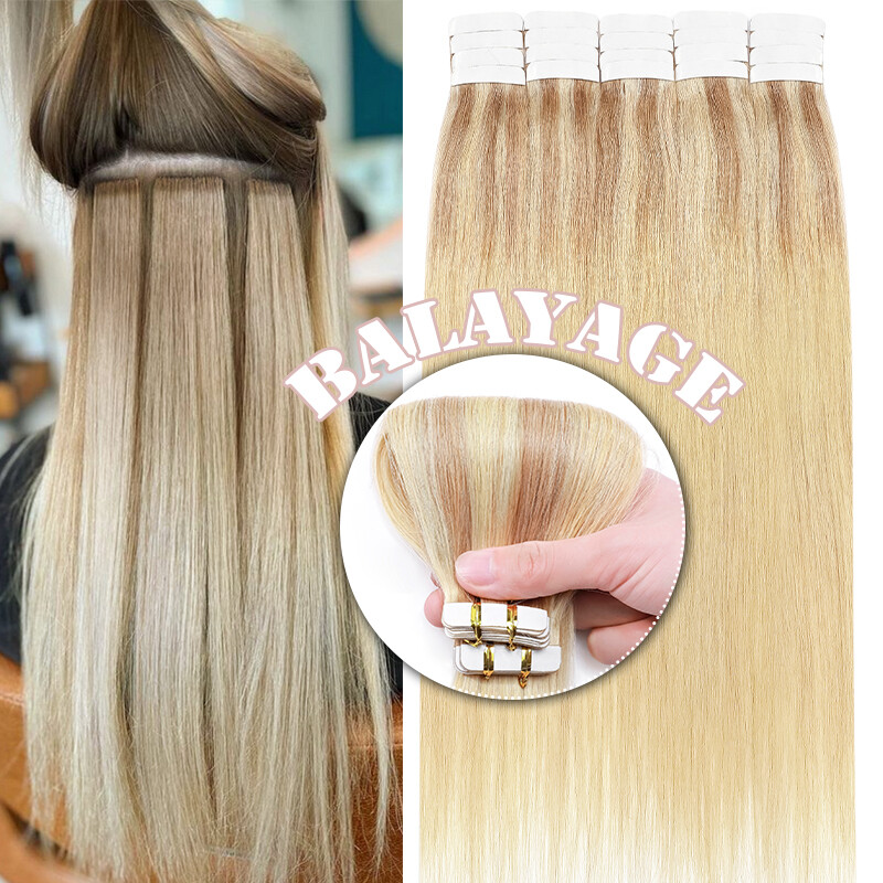 GREY Thick Skin Weft Tape in Real Remy Human Hair Extension Thick Glue CLEARANCE