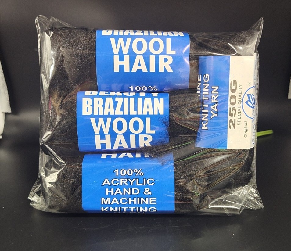 4 Packs Brazilian Yarn Wool Hair Arylic Yarn For Hair Crochet Braid Twist Wraps!