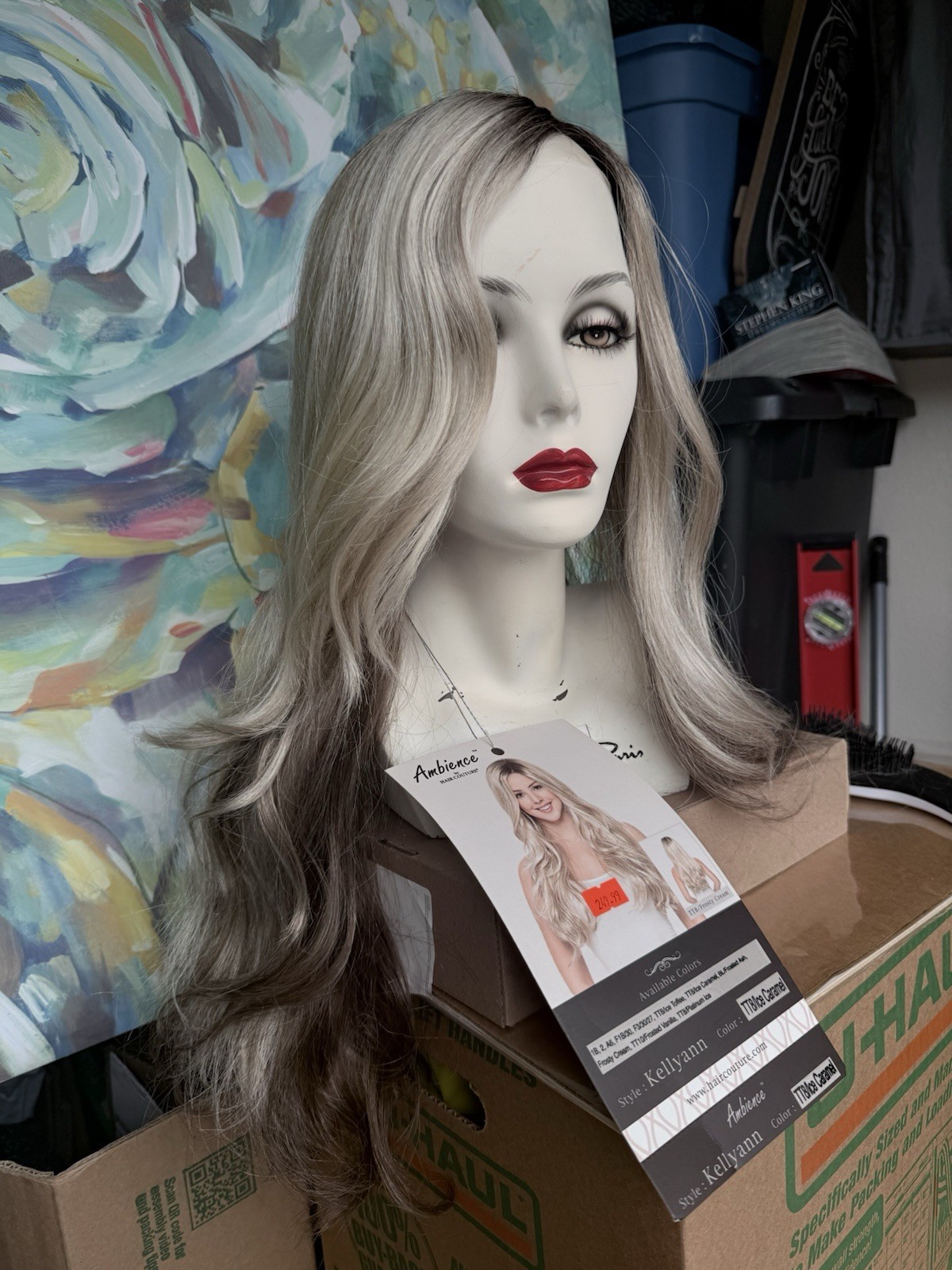 Ambience by Hair Couture Kellyann Wig TT8/Ice Caramel Long Wavy Lace Front