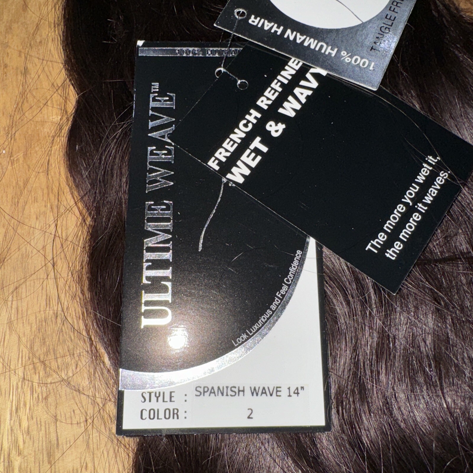 Ultimate Weave Isis HH Remi Hair Tangle Free Spanish Wave 14” Color 2 Dbl Pk