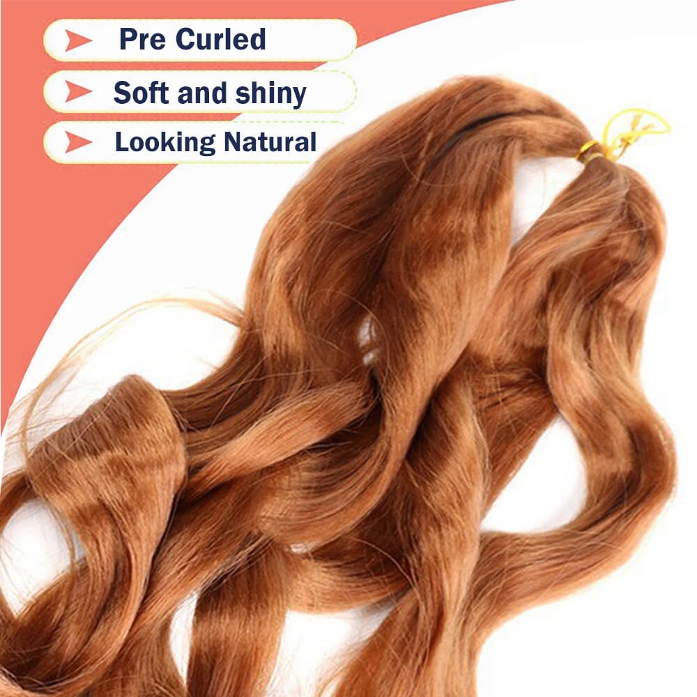 French Curl Braiding Hair 8 packs 22 Inch Spanish Curly Braiding Hair 75g/pack