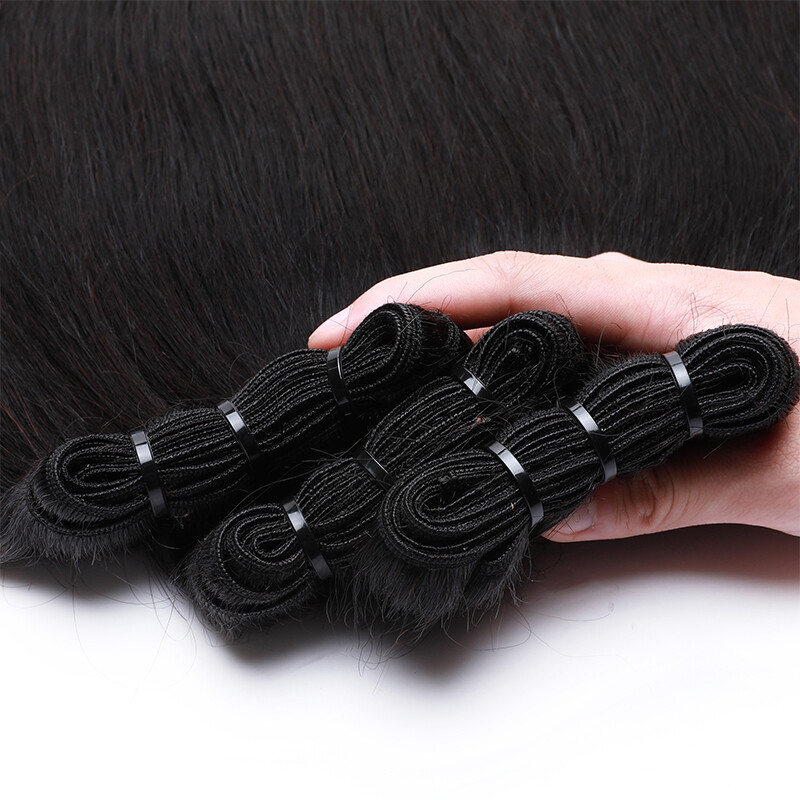 THICK 1-3 BUNDLES Brazilian Virgin Human Hair Weft Extensions Straight Body Wave