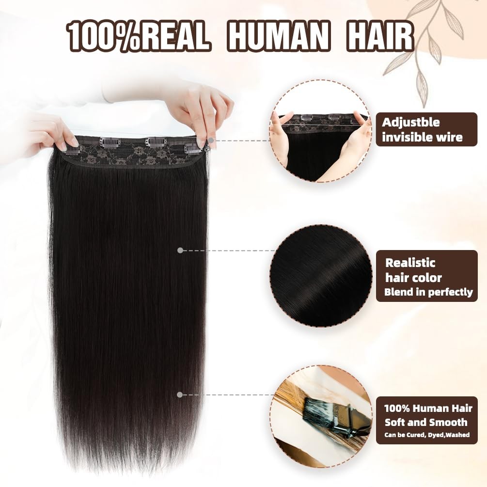 Isweet Invisible Wire Extensions Real – 18 Inch 80G P16/22 Light Blonde