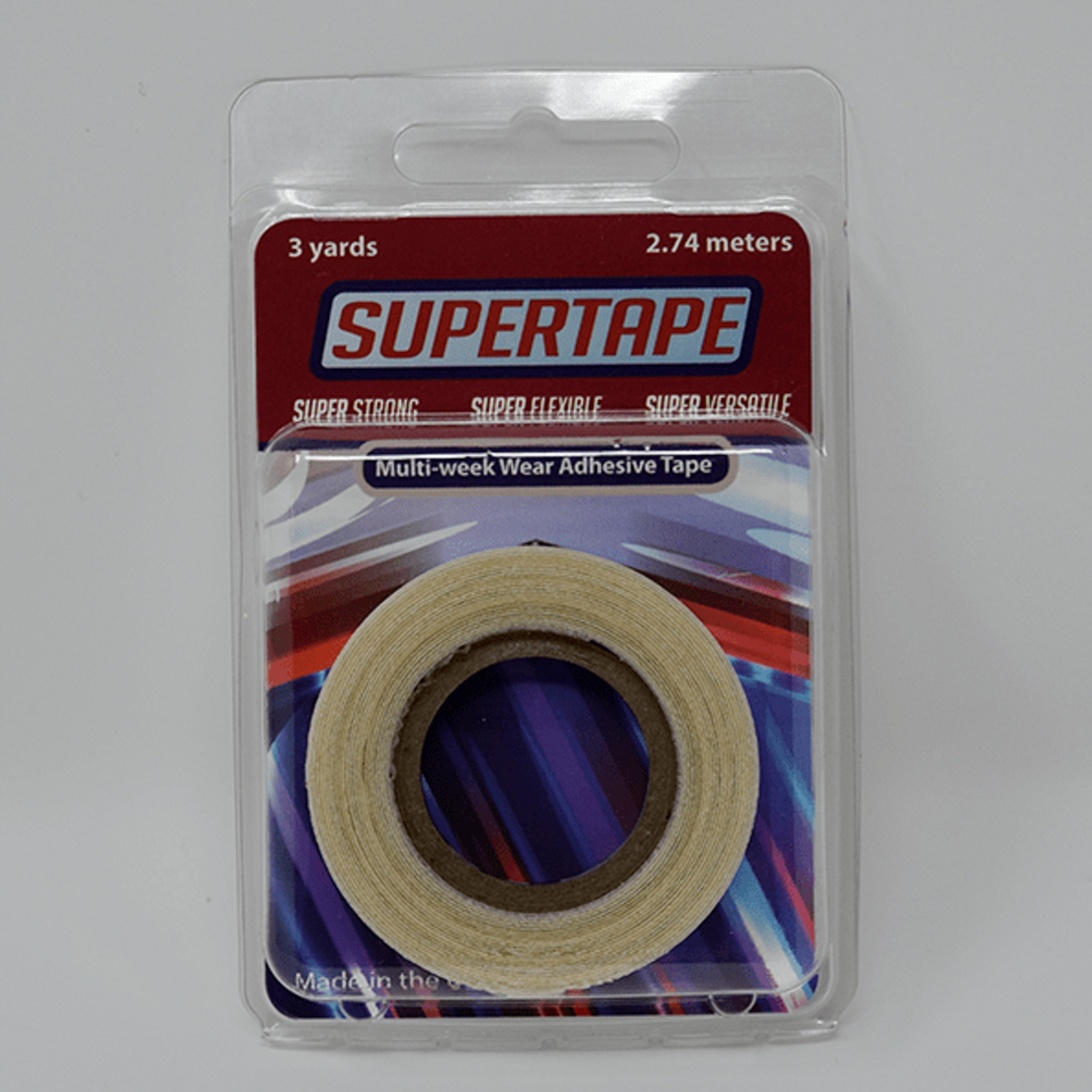 SuperTape Tape 1/2″ x 3 yds Tape Roll long-lasting bonding adhesive,lace wig,NEW
