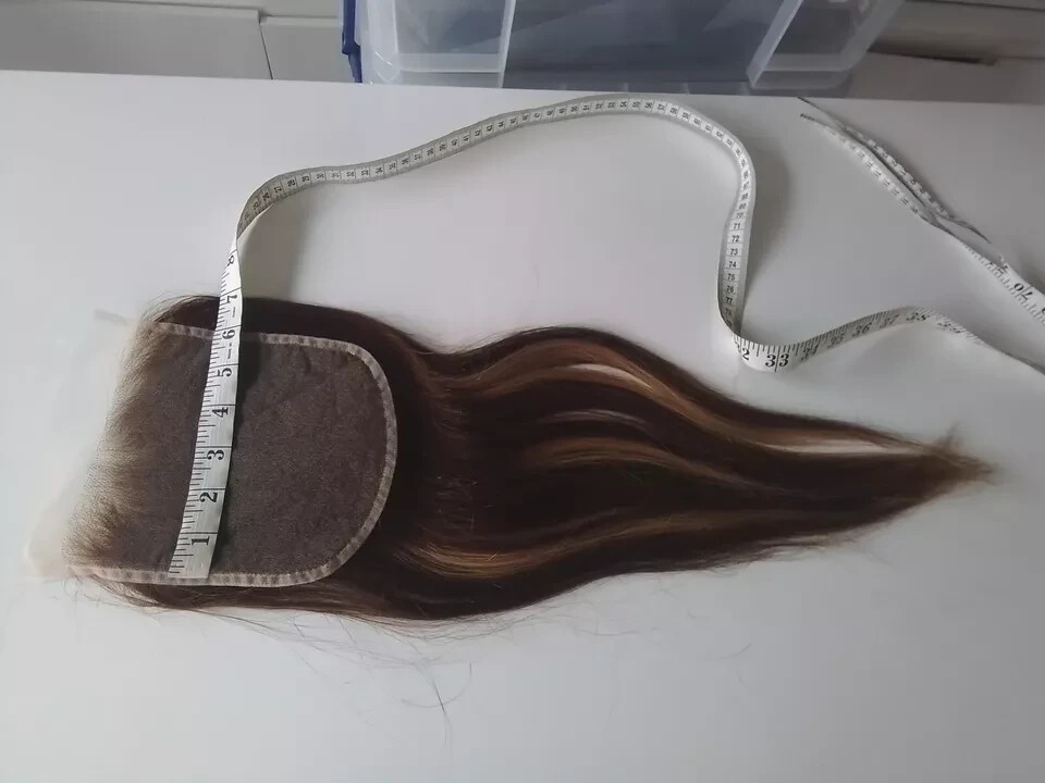 18INCH 6X6 WIDE LACE CLOSURE BALAYAGE 4/27# BRAZILIAN VIRGIN HUMAN HAIR STRAIGHT