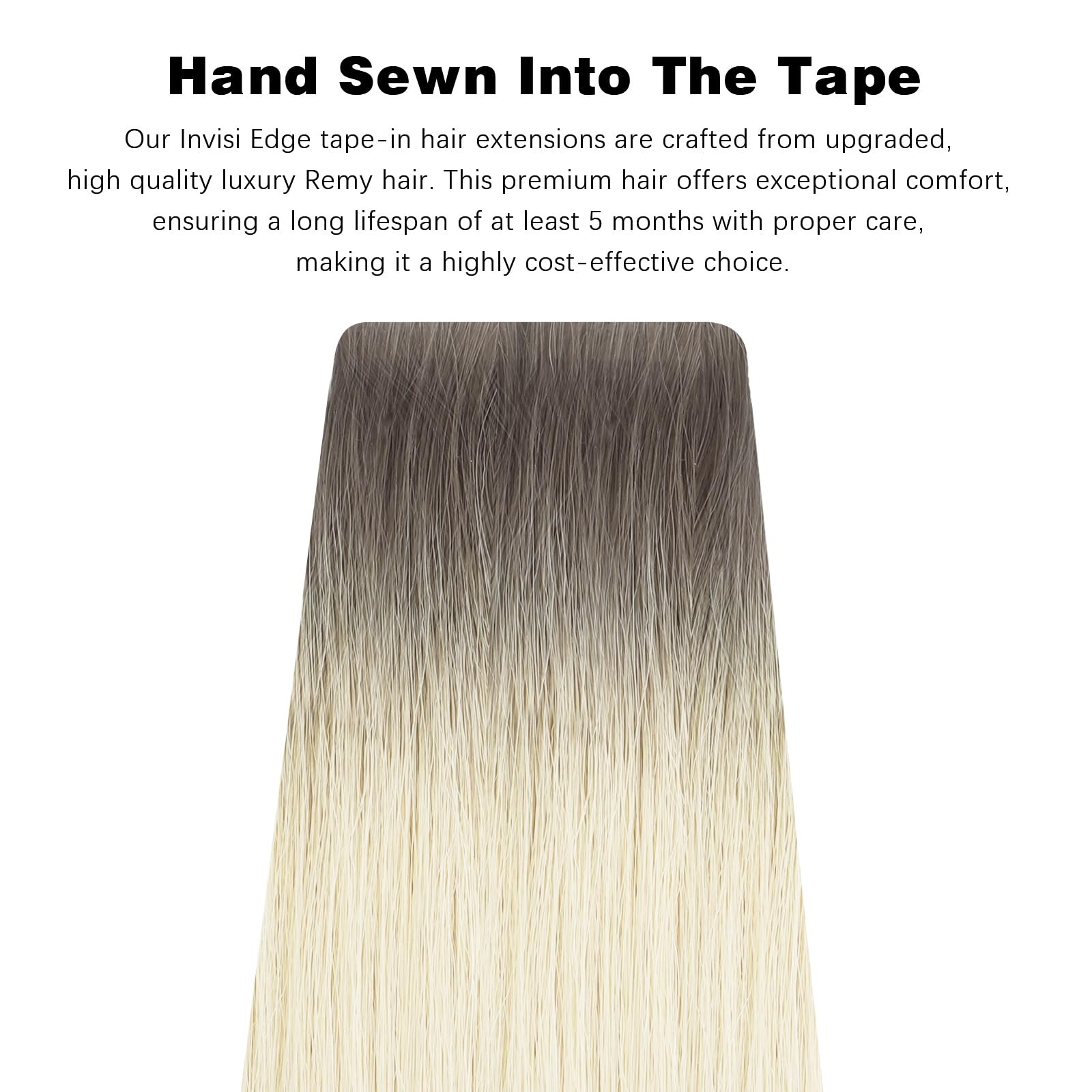 Abh Amazingbeauty Hair Invisi Edge Tape In Hair Extensions Real Human Hair