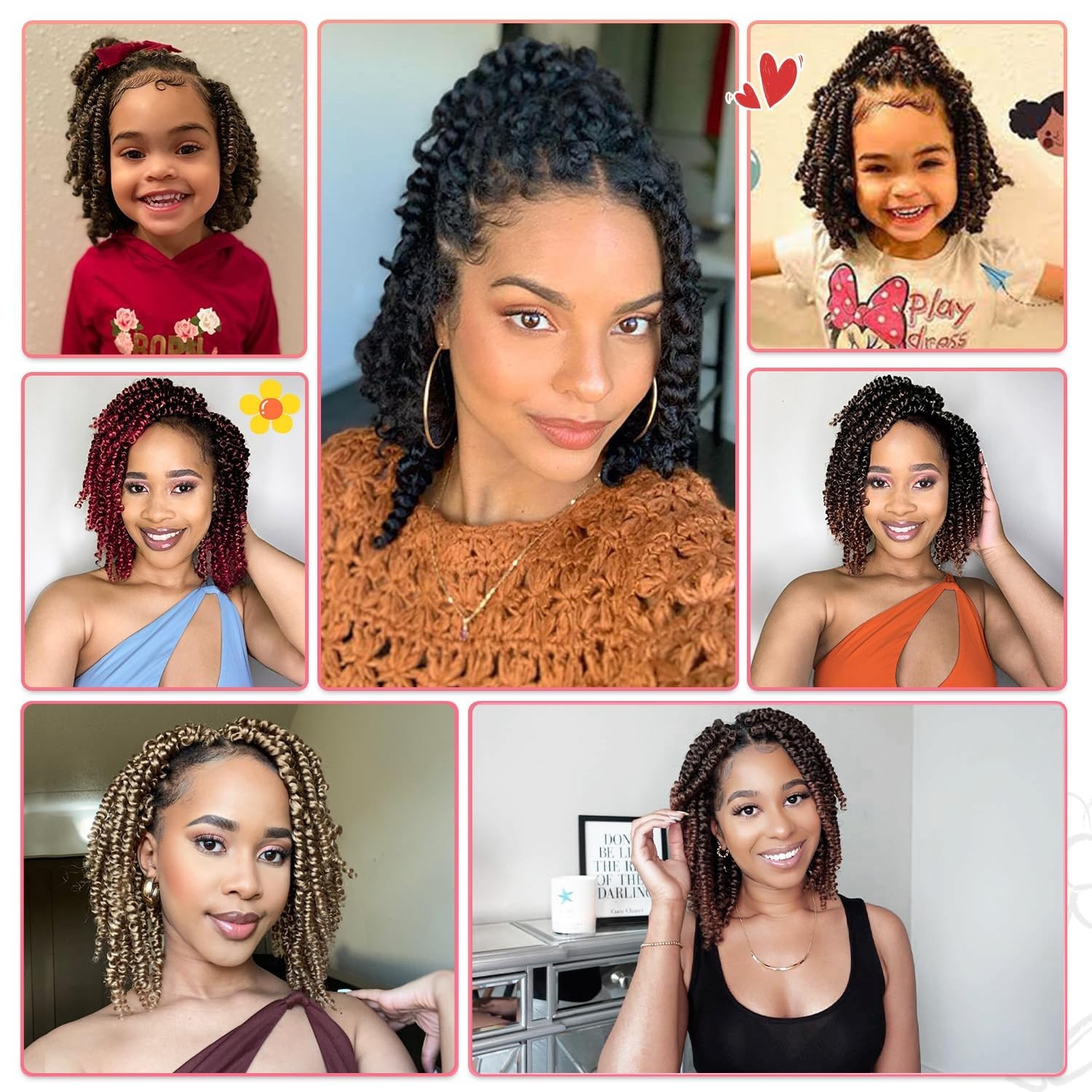 Passion Twist Hair 10 Inch, 8 Packs Passion Twist 10 Inch (Pack of 8) T30#