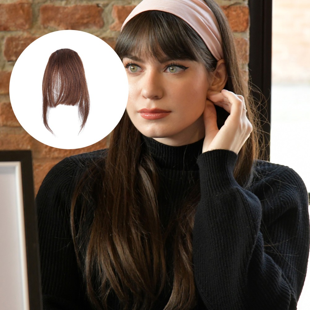 1pc Fake Bang High Temperature Wire Wig Patch Bang Hair Clip Women