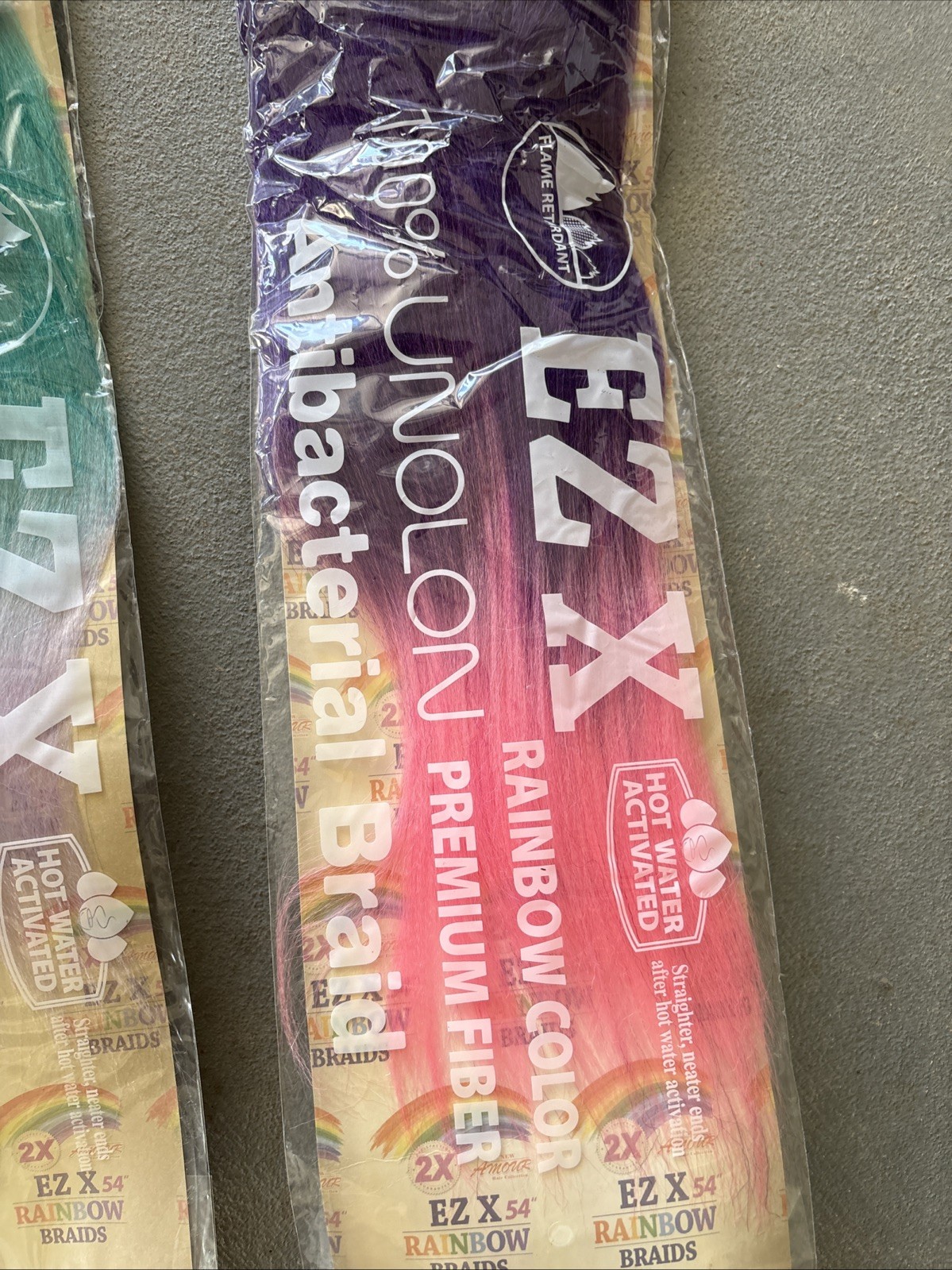 2-2x EZ X RAINBOW BRAIDS Firecracker/Watermelon