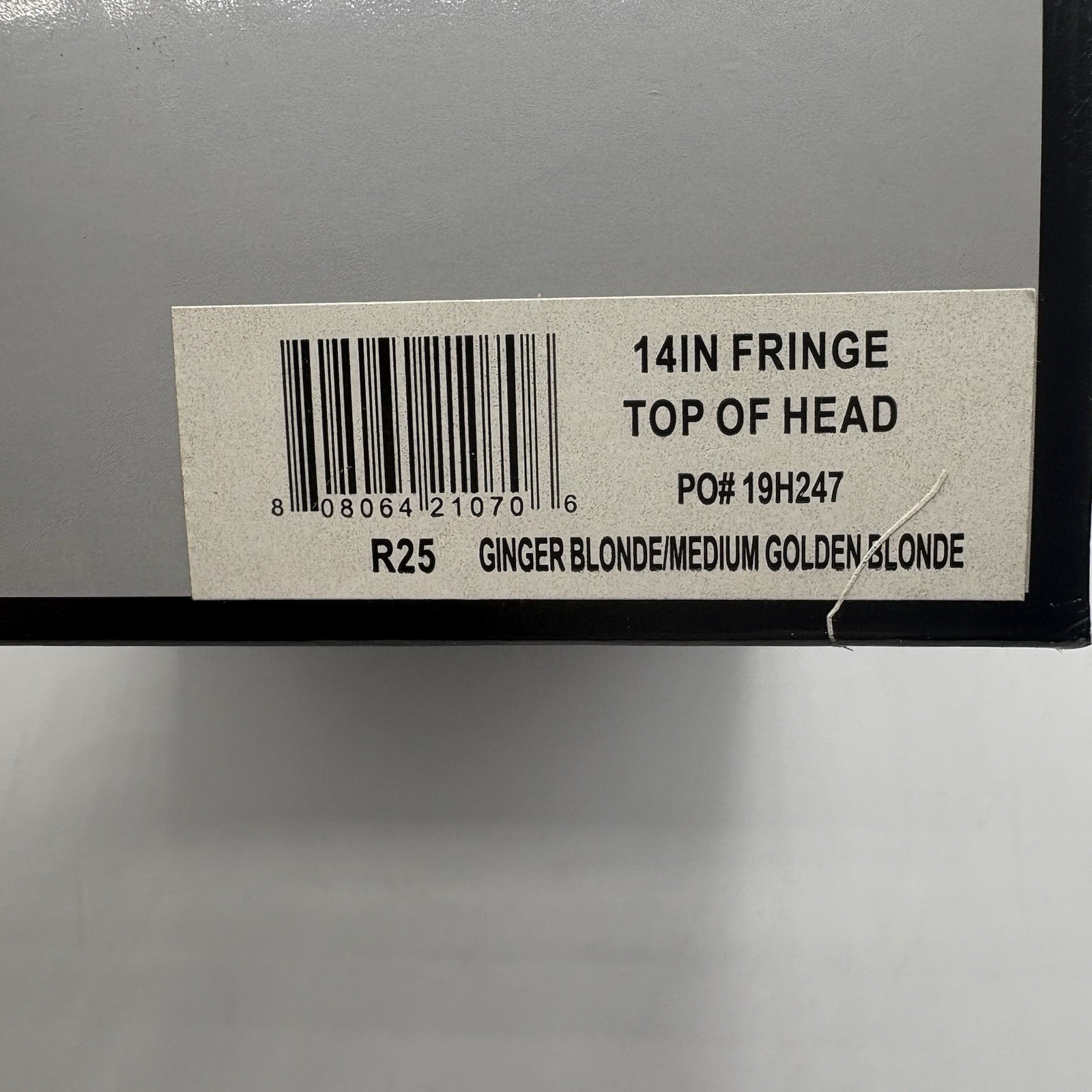 Hairdo 14in Fringe Top of Head Hair Topper R25 Ginger Blonde Synthetic NIB