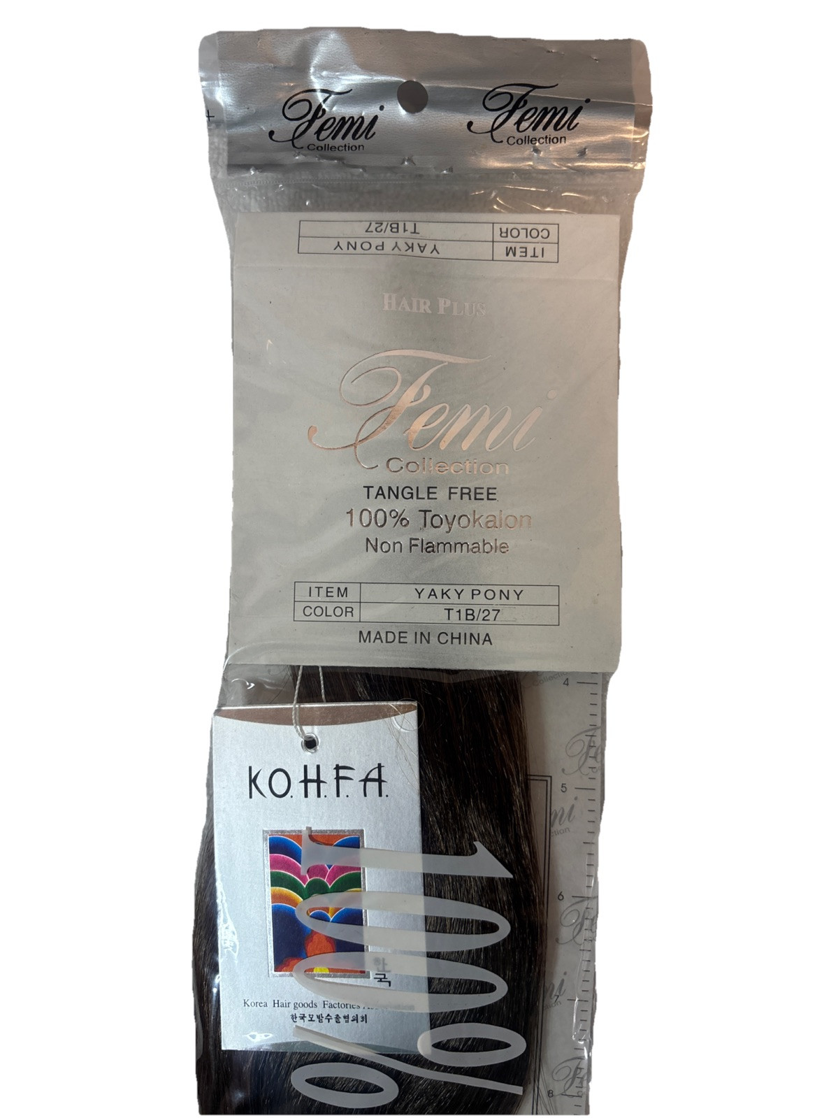 1Pack Yaky Pony 100% Toyokalon Braiding Hair “Long 24” By femi Collection T1B/27