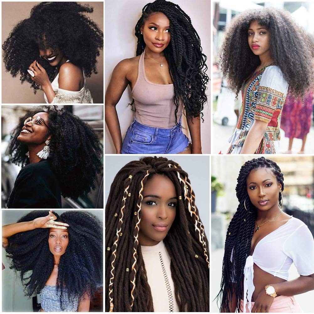 Dansama Grey Marley Twist Braiding Hair Curly Crochet Braids For Soft Locs