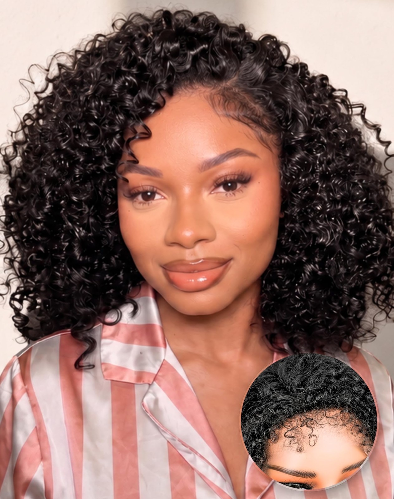Kinky Curly Half Wig 100% Remy Human Hair | Glueless Flip Over Drawstring 3-in-1