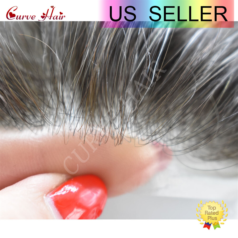Ultra Thin Skin Mens Toupee Invisible Men Hair Replacement System Poly Hairpiec
