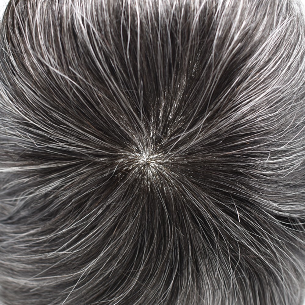 Mens Toupee Hairpiece Full Poly Skin Hair System Replacement Injected PU Men Wig