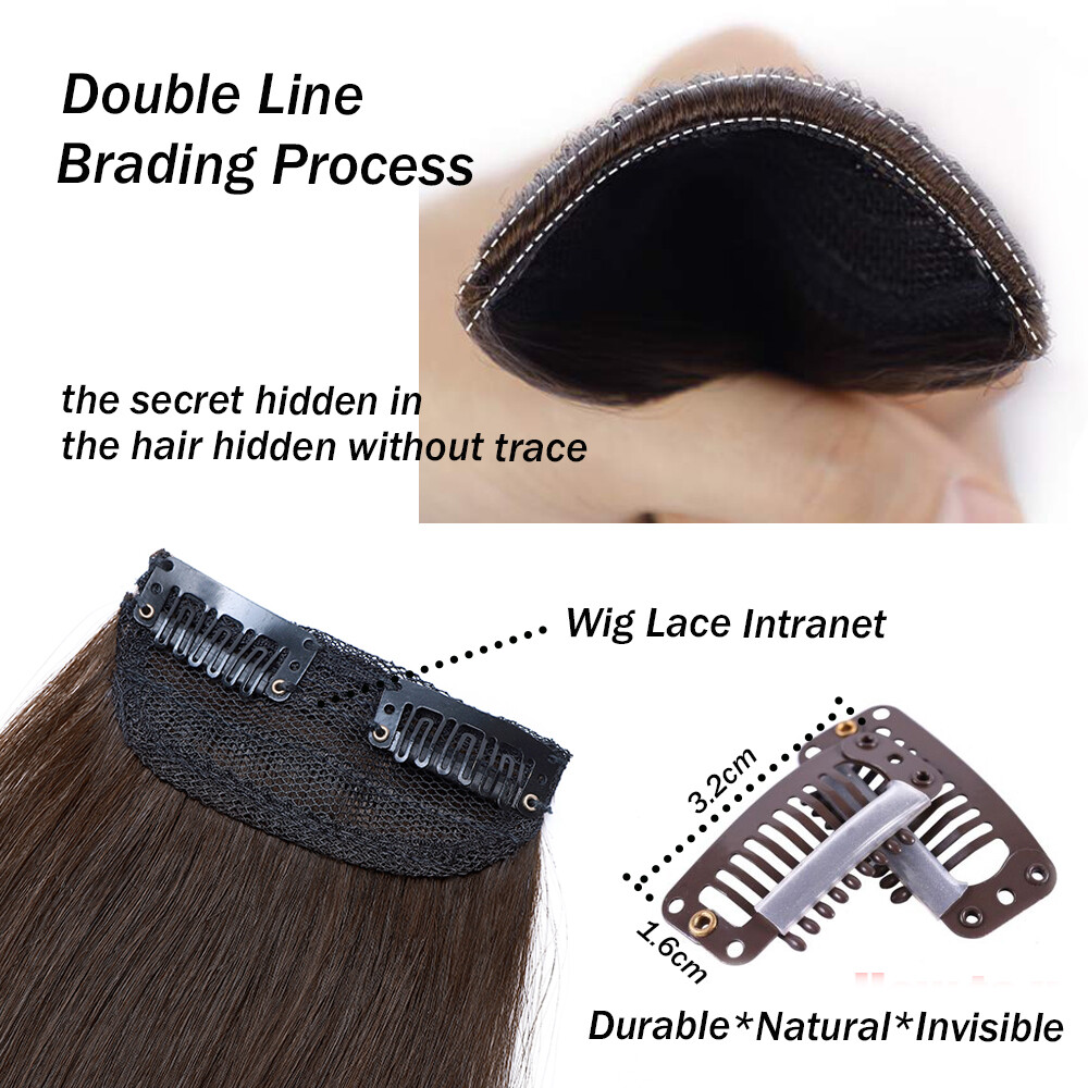 Thick Hair Pad Clip In Real Remy Human Hair Extensions Long-Short Hairpiece Weft