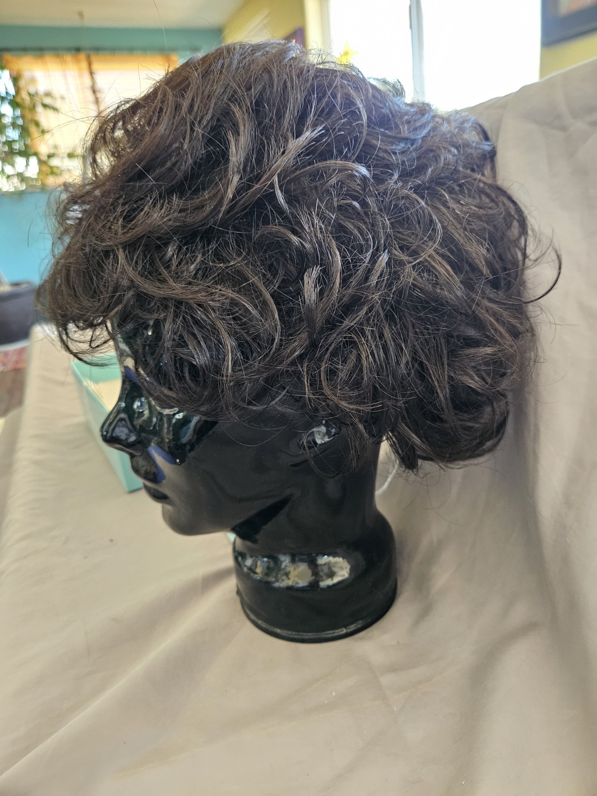 Fashion Club Designs by TWC Short Curly Brown Wig Viva John Kimberly Box – BL
