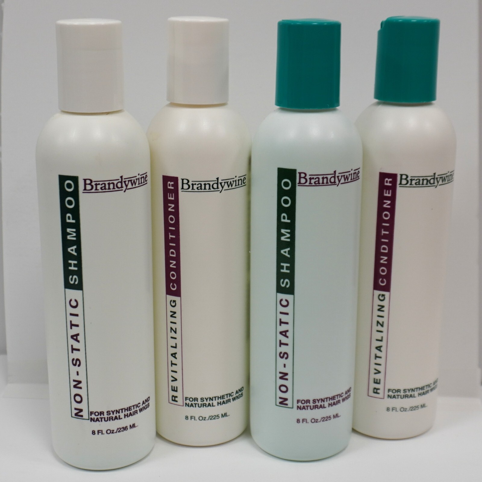 Brandywine – 8oz Non-static Wig Shampoo & Conditioner(2 each) all open, but full