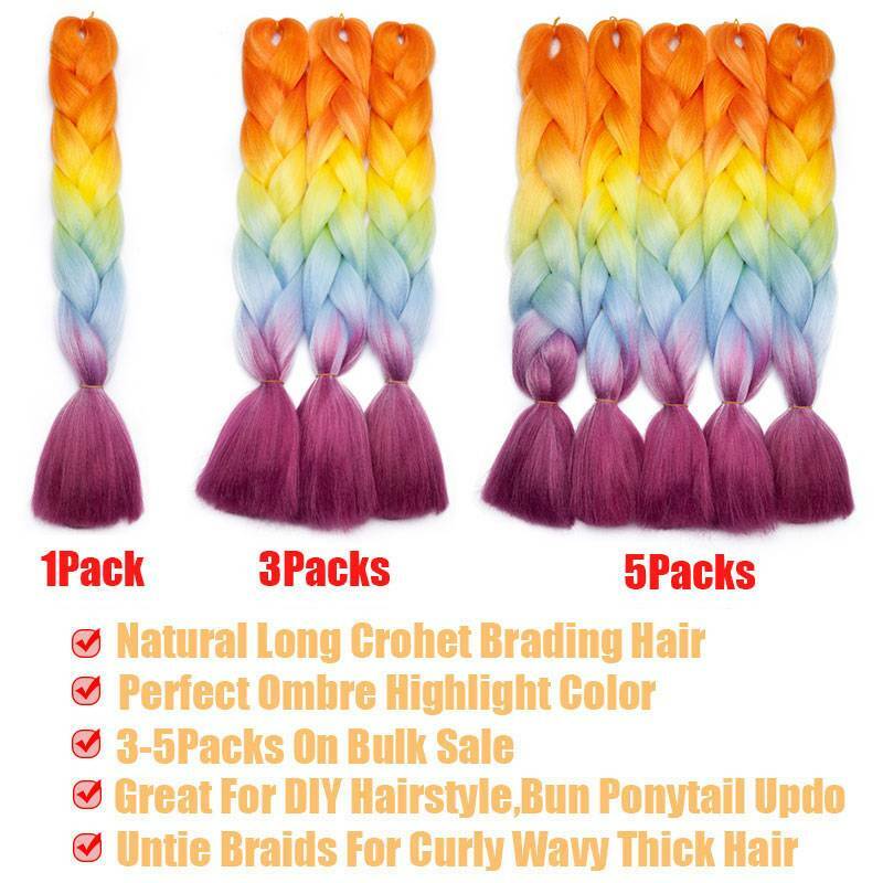 24″Jumbo Afo Crochet Braiding Hair Box Twist Braided Hair Extensions For Woman
