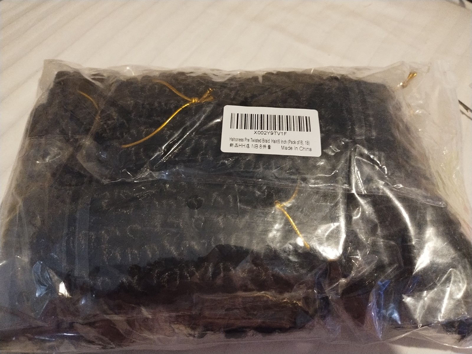 HAHONESS pre twisted BraidHair For Black Women and Baby Kids- 8 packs Black-1B