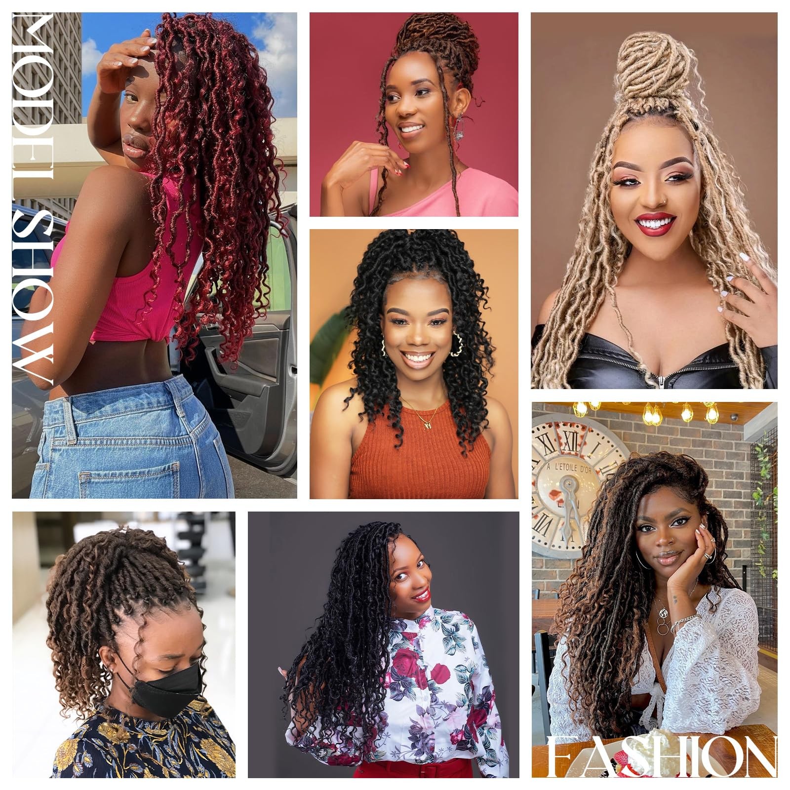 Goddess Locs Crochet Hair 14 Inch Faux Locs Crochet Hair for Black Women 6 Pa…