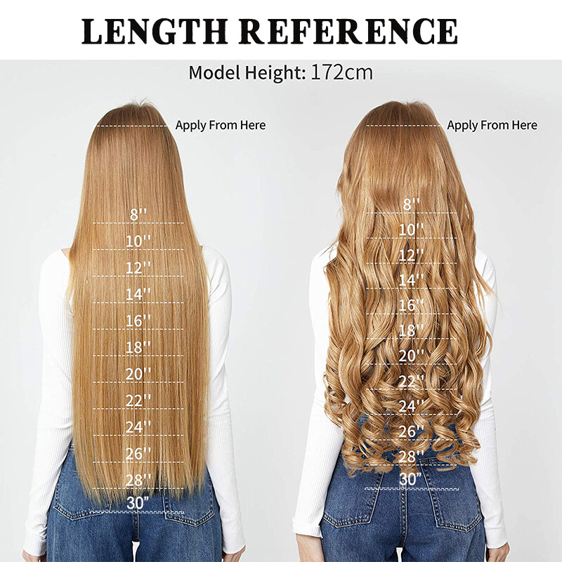 One Piece Extra Thick Clip In Hair Extensions 3/4 Full Head Hairpiece As Human