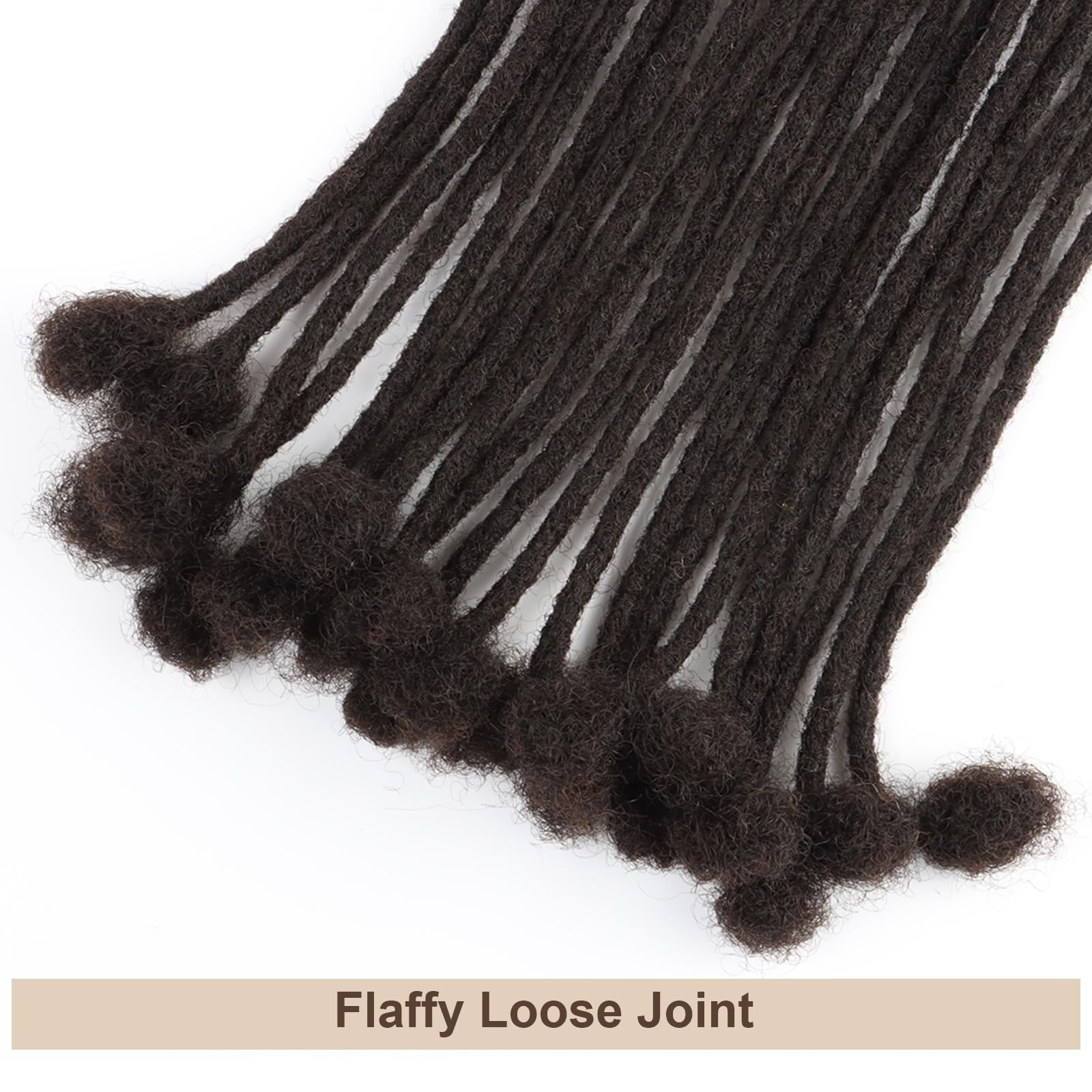 Iiflydsfa 6 Inch 100 Strands Loc Extensions Human Hair For Men/Women 0.6Cm