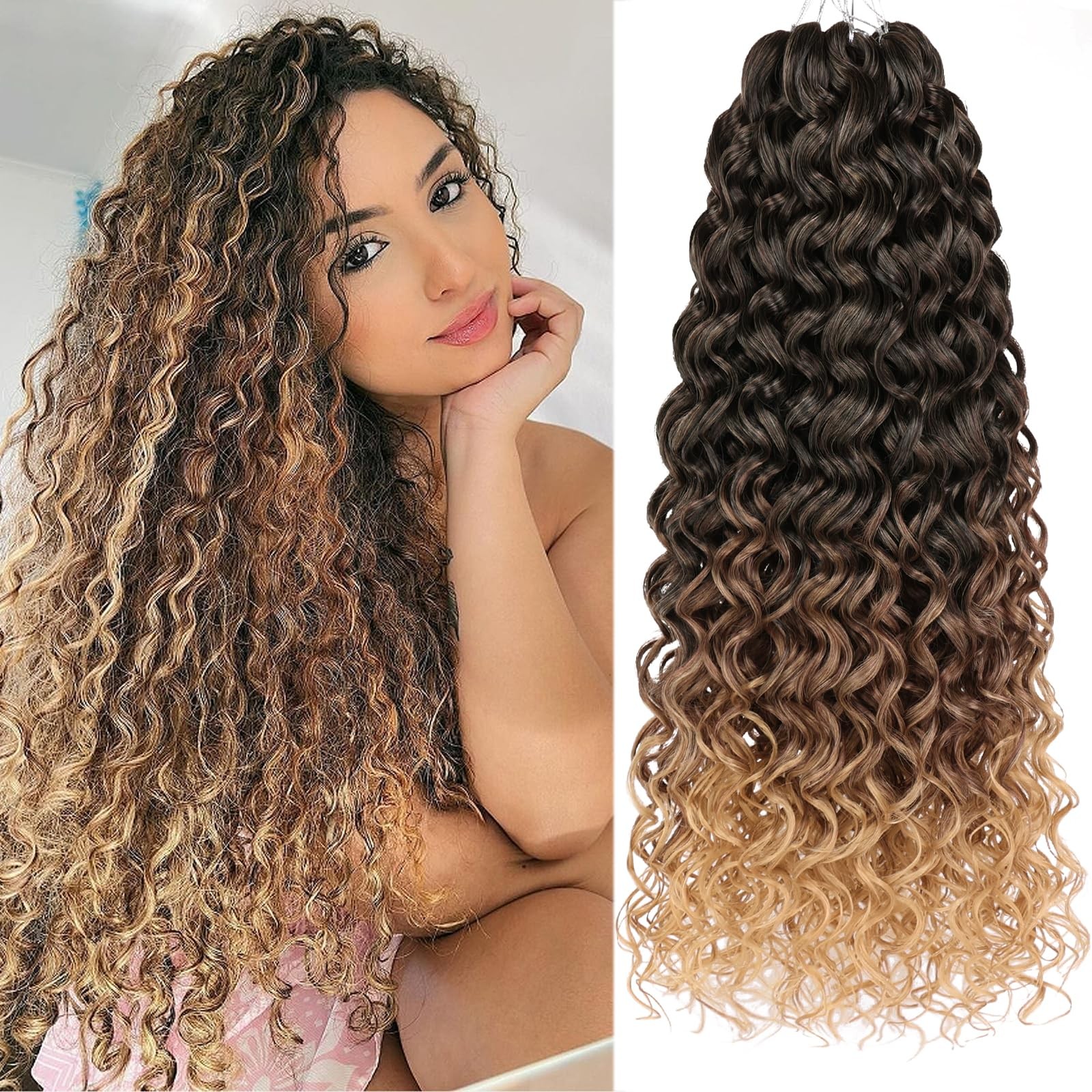 Union Beauty Gogo Curl Crochet Hair 18 Inch Deep Wave Crochet