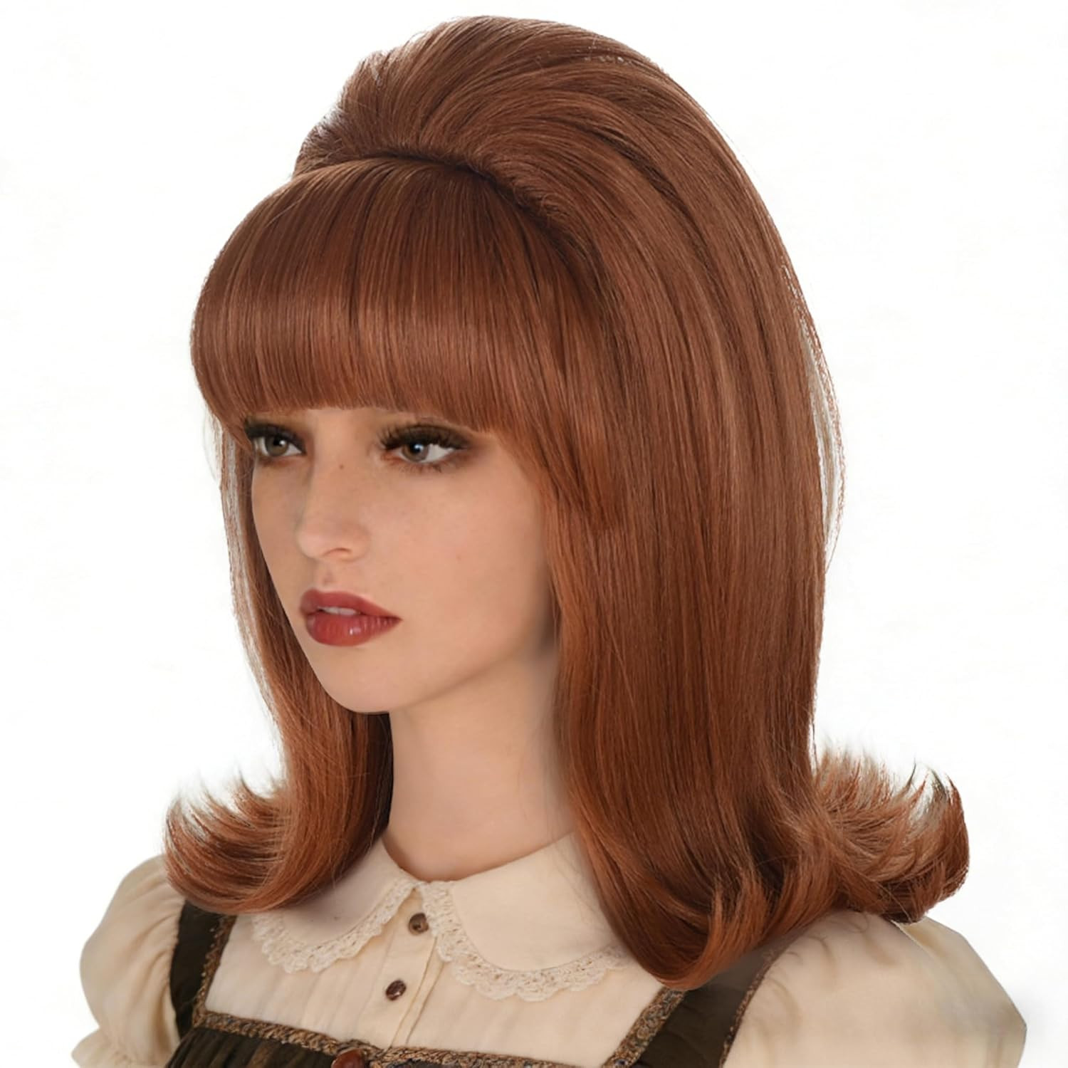 Womens Flip Wig 70s 60s Retro Beehive Style Bouffant Vintage Look Wig Costume Wo