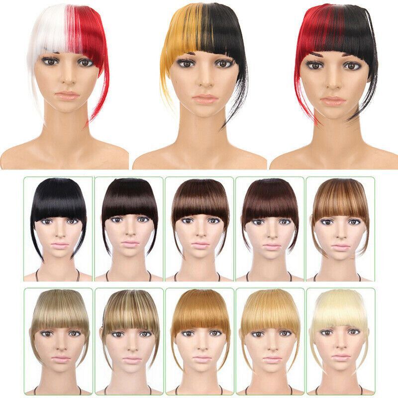 Natural Hair Extension One One Piece Real Thick Clip In Fringe Bangs As Human