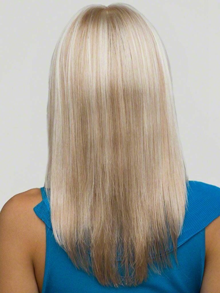 Wigs for Woman Bangs Long Straight Layered Blonde Balayage Women Synthetic Hair