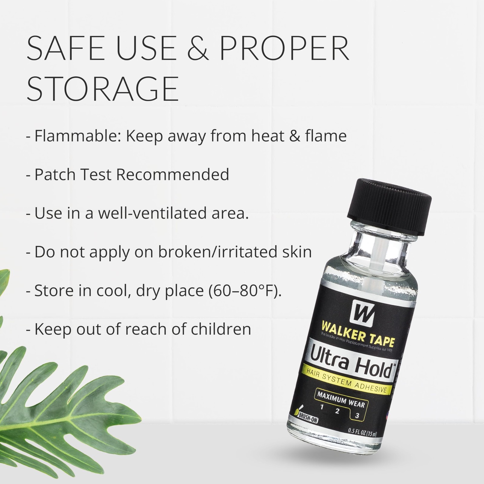 Walker Tape Ultra Hold Brush~On Wig Adhesive, Waterproof, 0.5 fl oz
