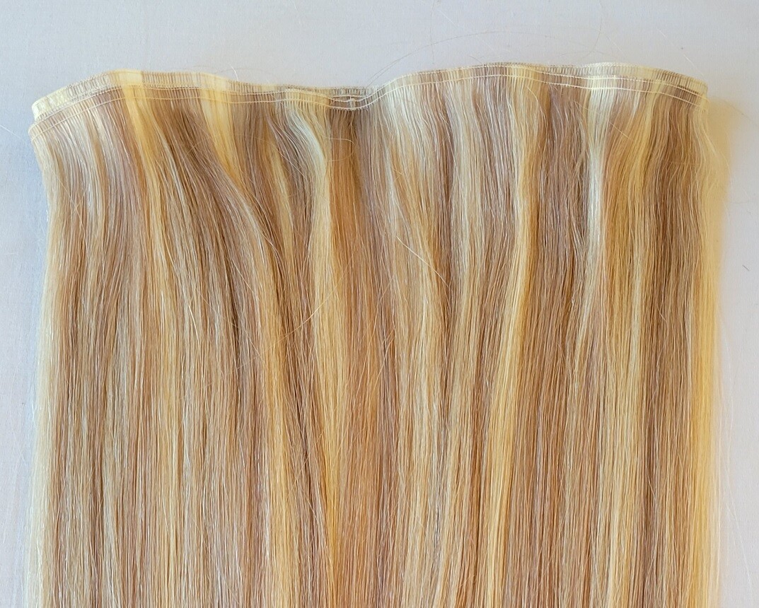 20″ Flat Weft Hair Weave, Sew In,75 grams,100% Human Hair Extensions #7/60