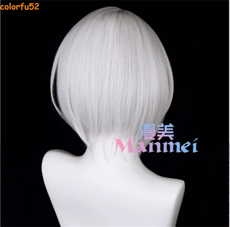 Game Zenless Zone Zero Anby Demara Cosplay Silvery White Wig Women Short Hair