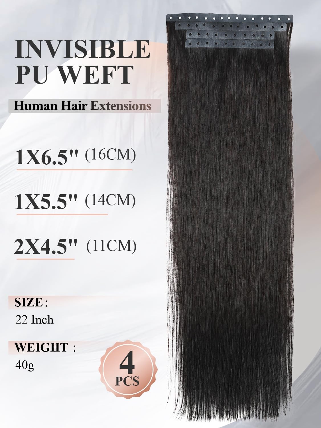Hanne Fashion Invisible Beaded Weft Hair Extensions Human Hair Dual-Use Micro