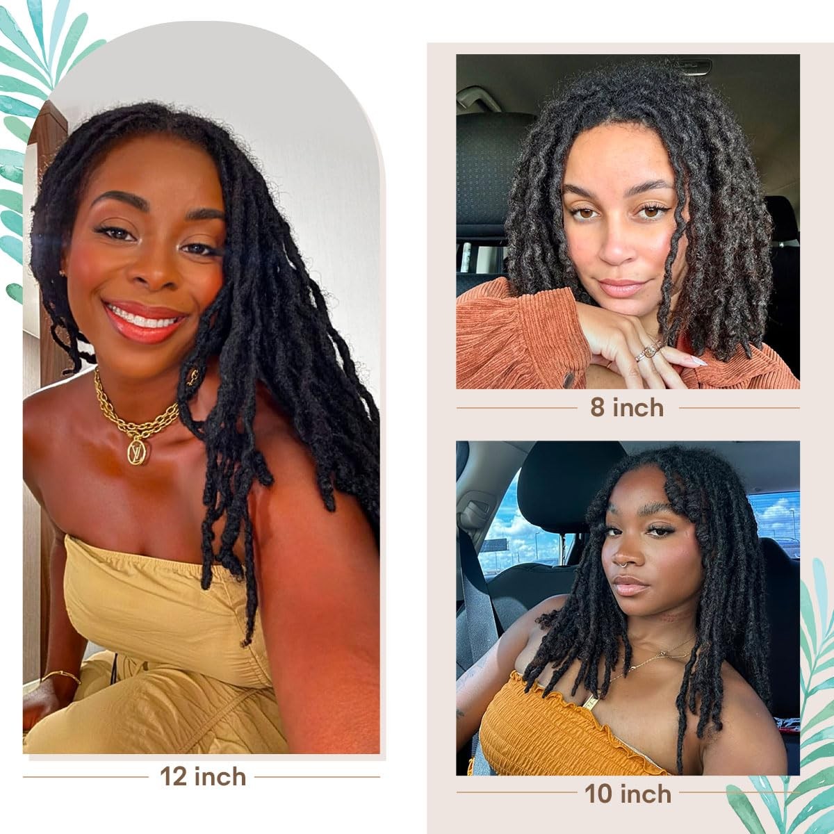 Siphis 10 Inch 30 Stands 0.4Cm Interlocking Loc Extensions Human Hair Dreadlock