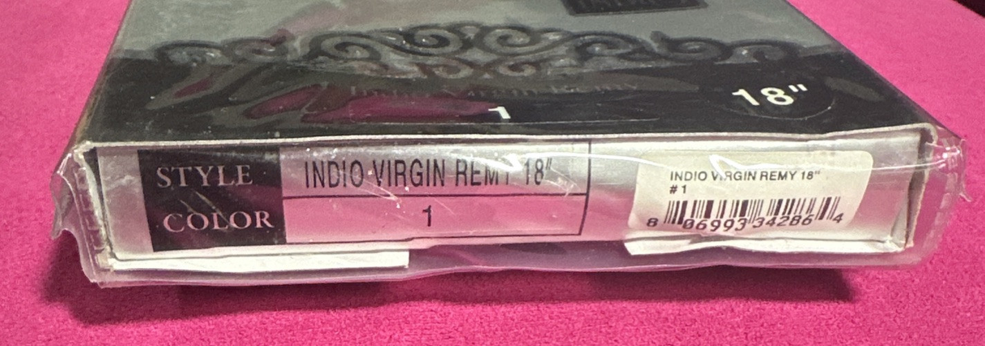 Hollywood Professional Indio Virgin Remy 18” Luxury Human Hair Black #1 New