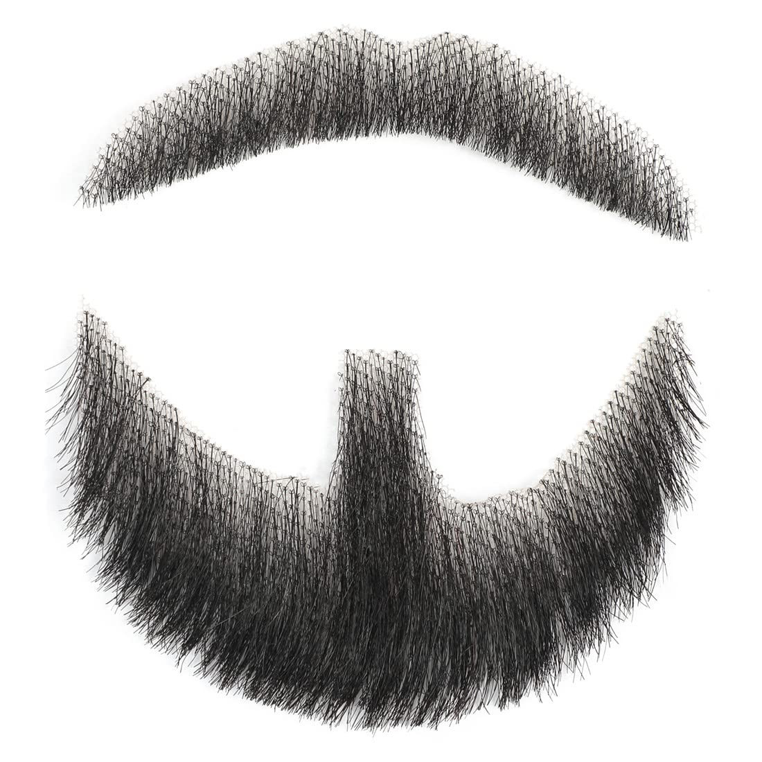 Human Hair Fake Face Beard and Mustache Realistic False Facial Hair Hand Tied La