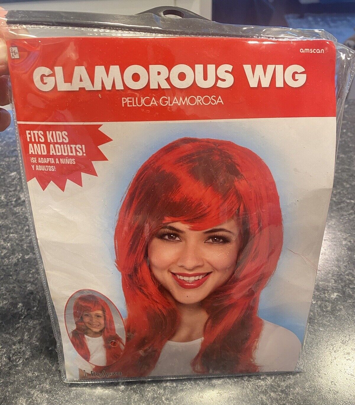 NEW in Bag Bright Red Wig