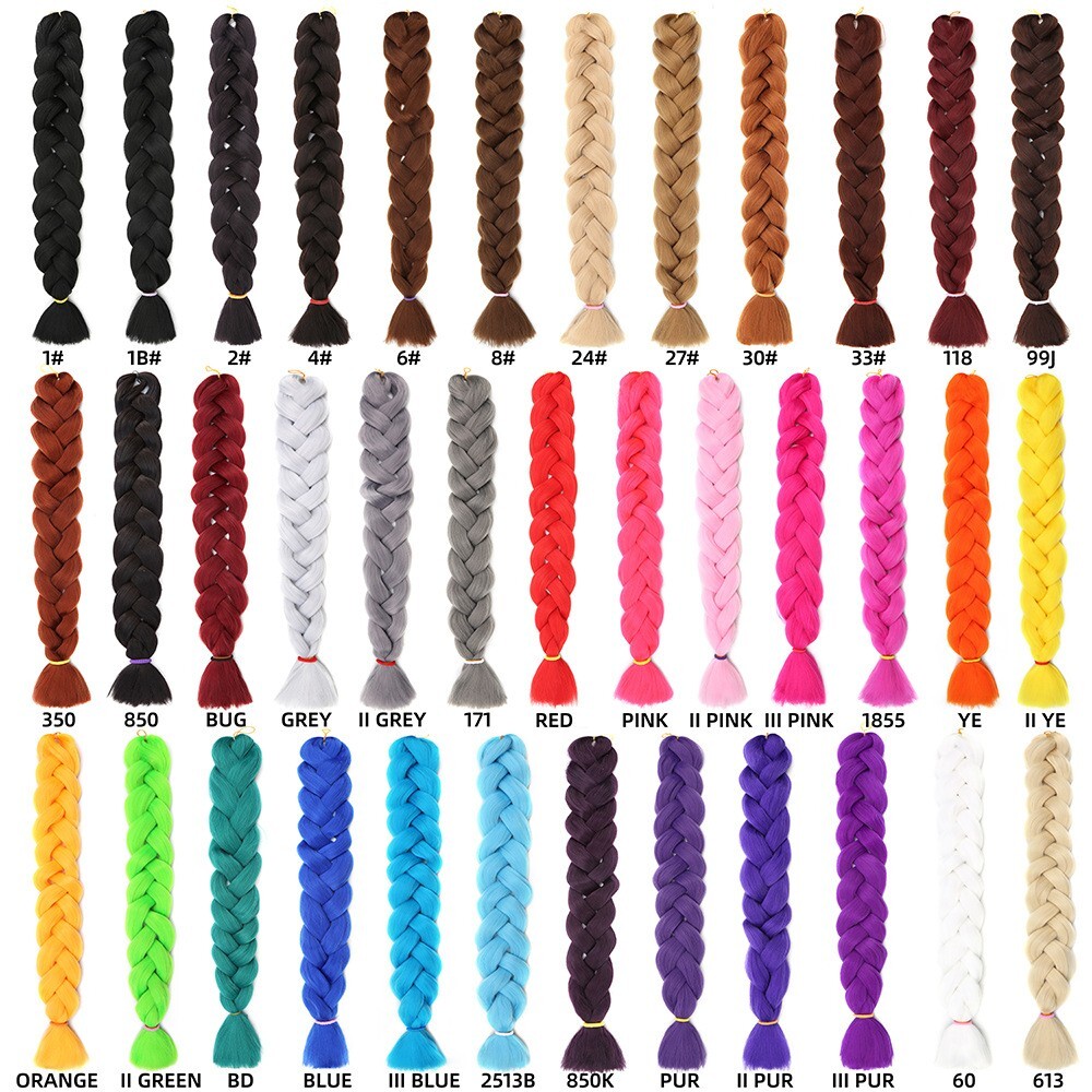 82″ Kanekalon Long Straight Synthetic Hair Braid Afro African Twist Jumbo Braids