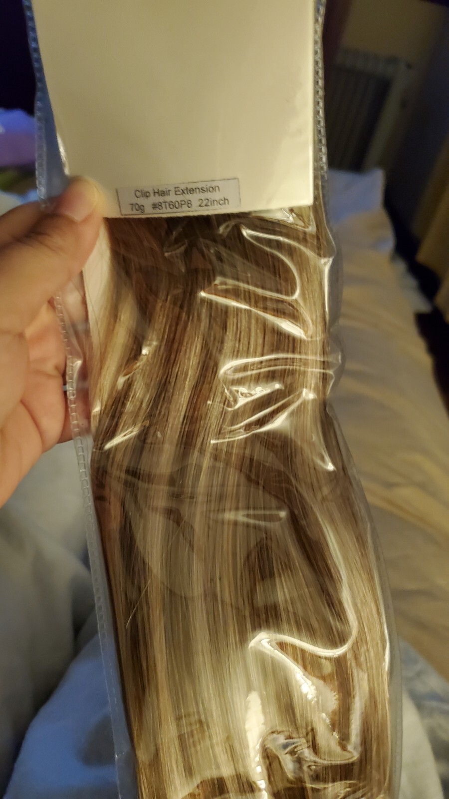 Light Brown to Platinum Blonde Human Hair Ext 5pcs/70g 22 inch