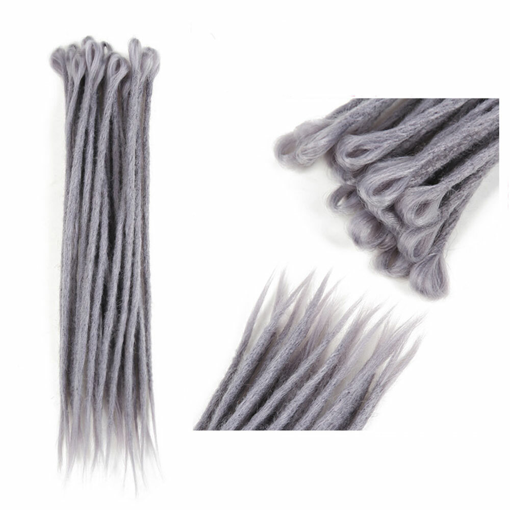 20″ Handmade Dreadlocks Extensions Single Ended Dreads Locs Afro Braids 10PCS