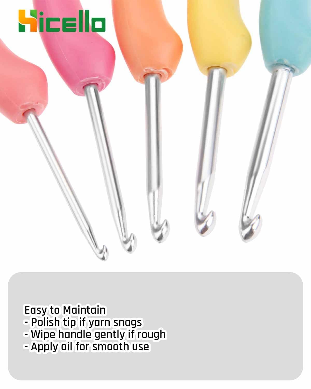 Crochet Hooks Set,Large 2.5,3.0,3.5,4.0,4.5,5.0,5.5,6 millimeters, Multicolor